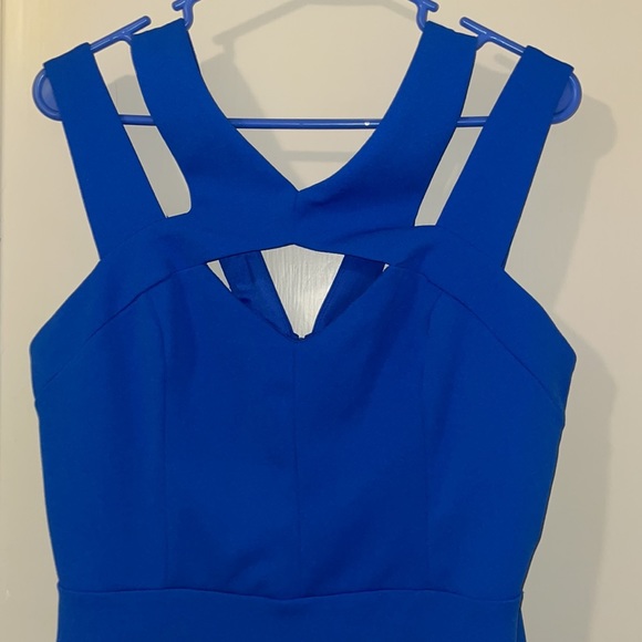 Sexy Tight Blue Bodycon Dress - Picture 2 of 3